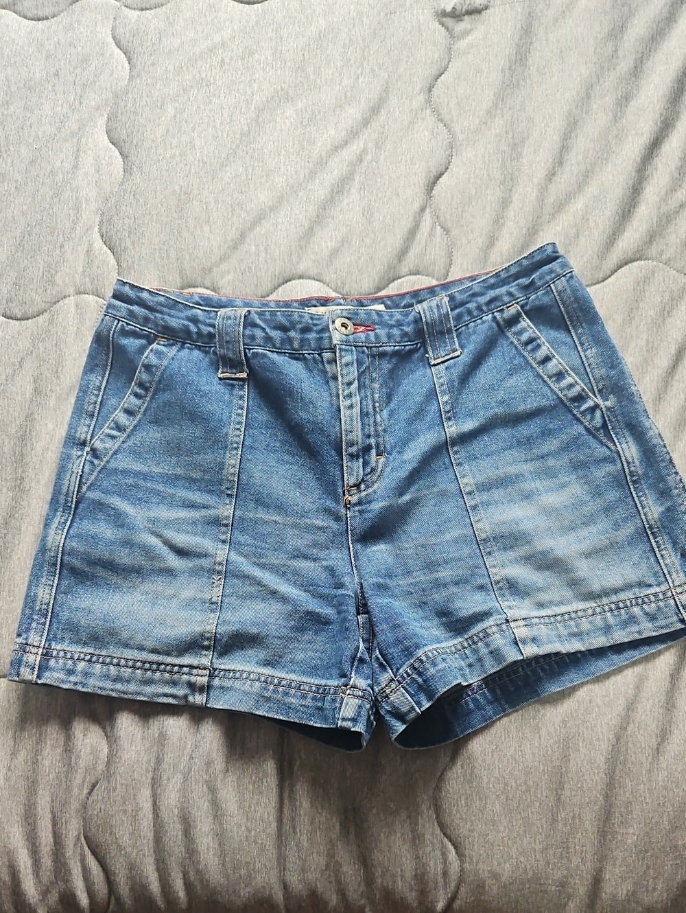 Tommy Hilfiger Mid-Wash Denim High-Rise Shorts